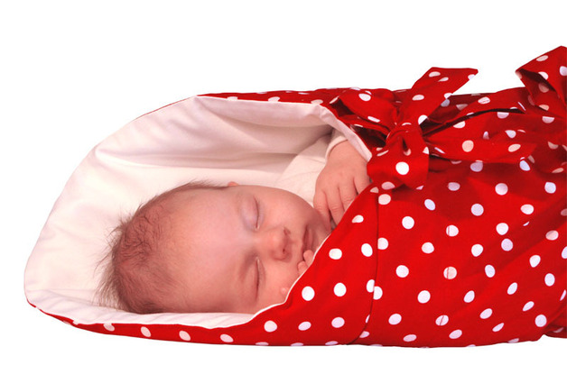 babooz® Pucktuch Polka Dots rot-weiß