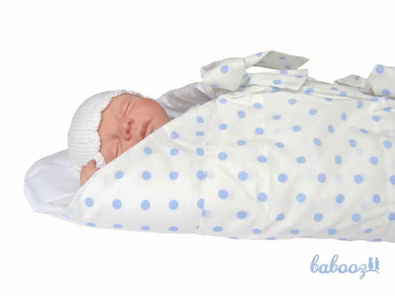 babooz® Pucktuch Polka Dots weiss-blau